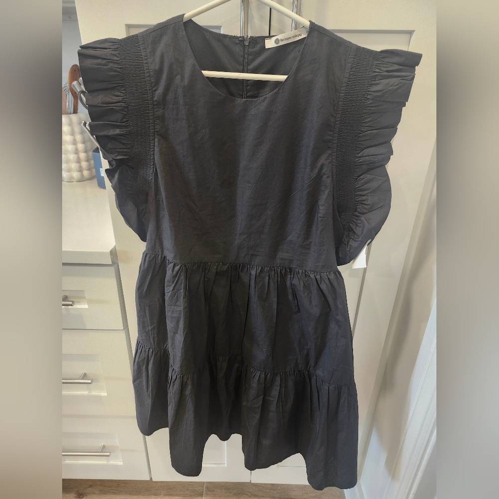 The Impeccable Pig Black Ruffle Dress NWT Sz M